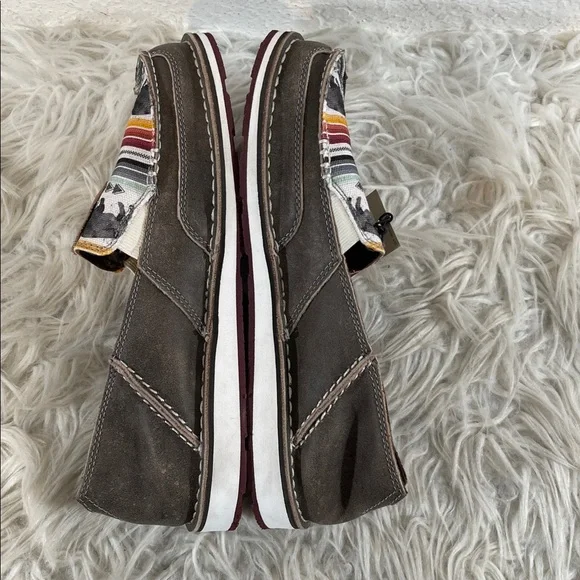 ARIAT BUFFALO PRINT CASUAL VAMP CRUISER SHOES SLIP ON- MOC TOE Size 8 NEW - Picture 8 of 12